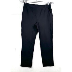 Quince womens ultra stretch ponte knit straight leg pants blk sz XL